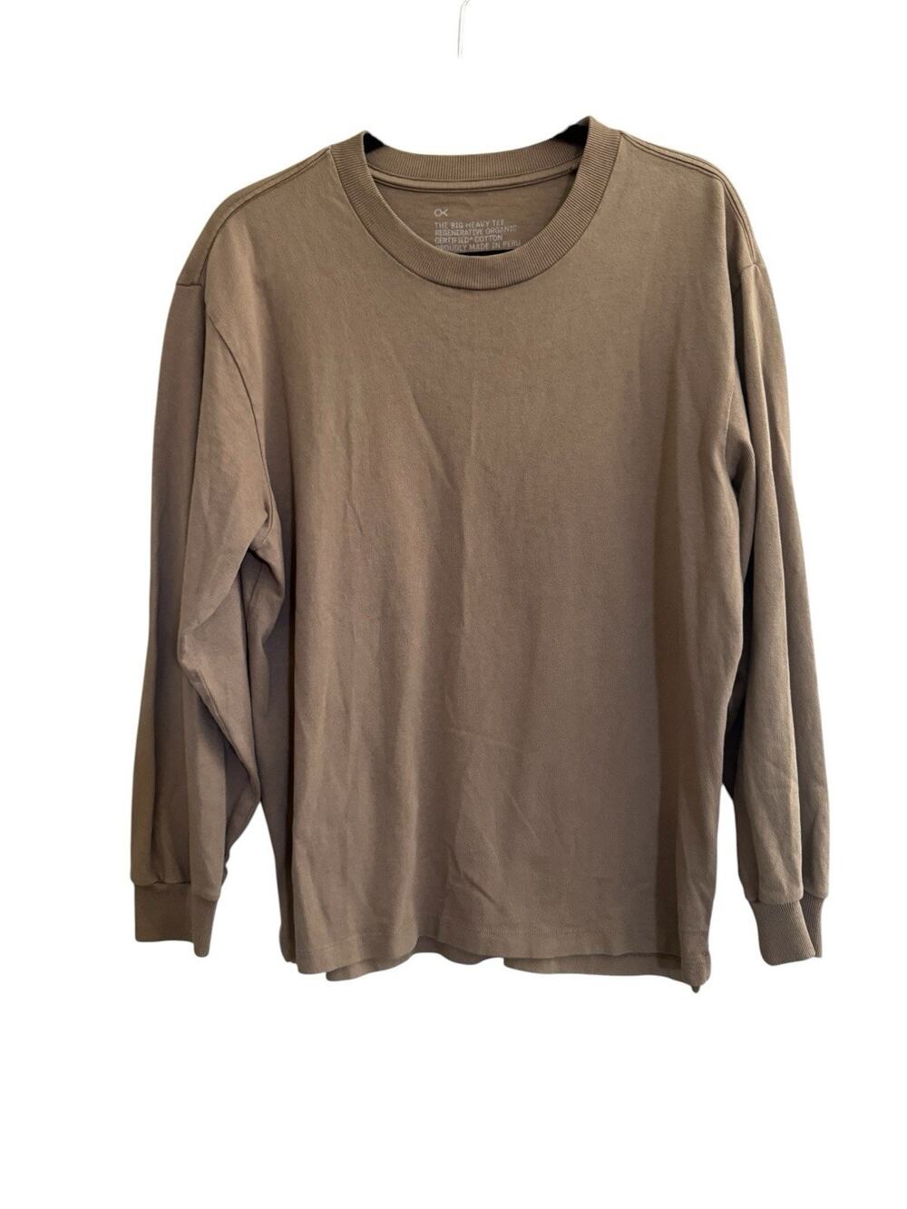 Outerknown The Big Heavy Tee Organic Cotton Womens Small Brown $88 #NE139